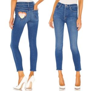 MOTHER the super stunner ankle in double vision jeans size 25